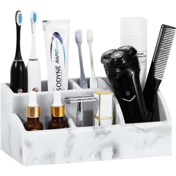 Bathroom Counter Organizer, Toothbrush Holder for Bathroom - Picture 1 of 7